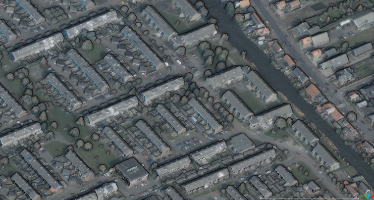 Puntenwolken uit luchtfoto’s voor WOZ-taxaties