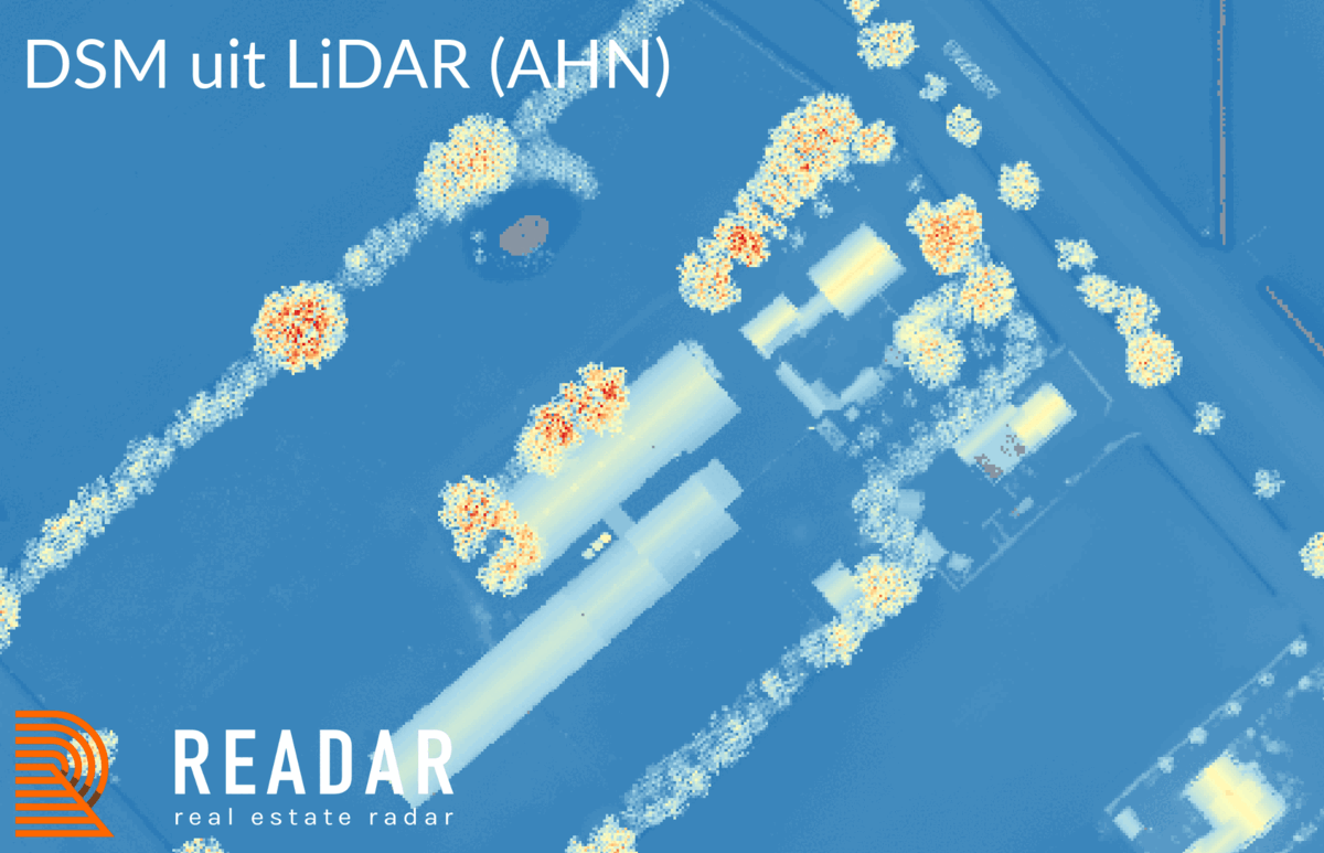 Outdated section from AHN vs Readar's Height model / DSM from aerial imagery.